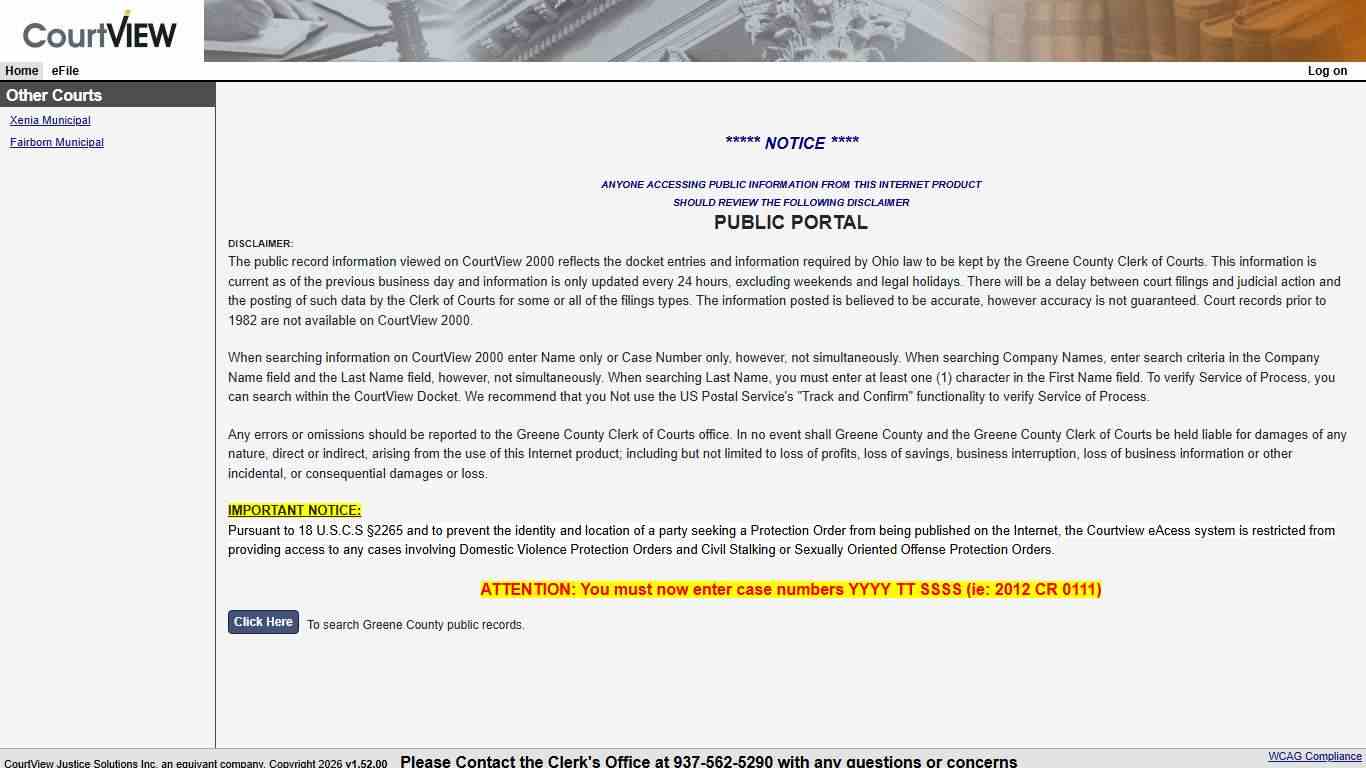 Welcome Page - Greene County Common Pleas Court Clerk of Courts